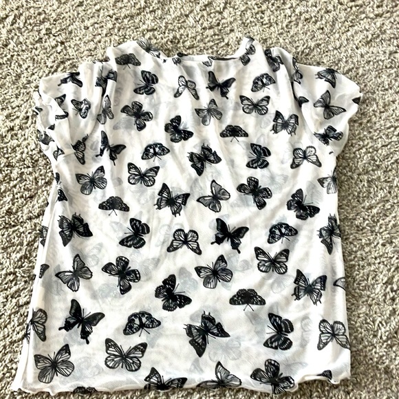 Two see through crop tops.Both a size small from StreetWearSociety. - Picture 2 of 6